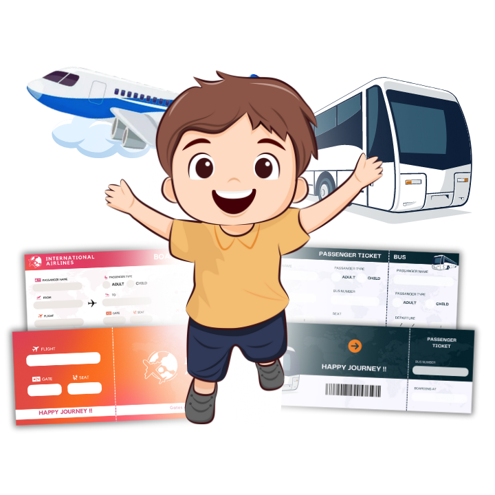 Pretend Play Tickets | Itz for Kidz